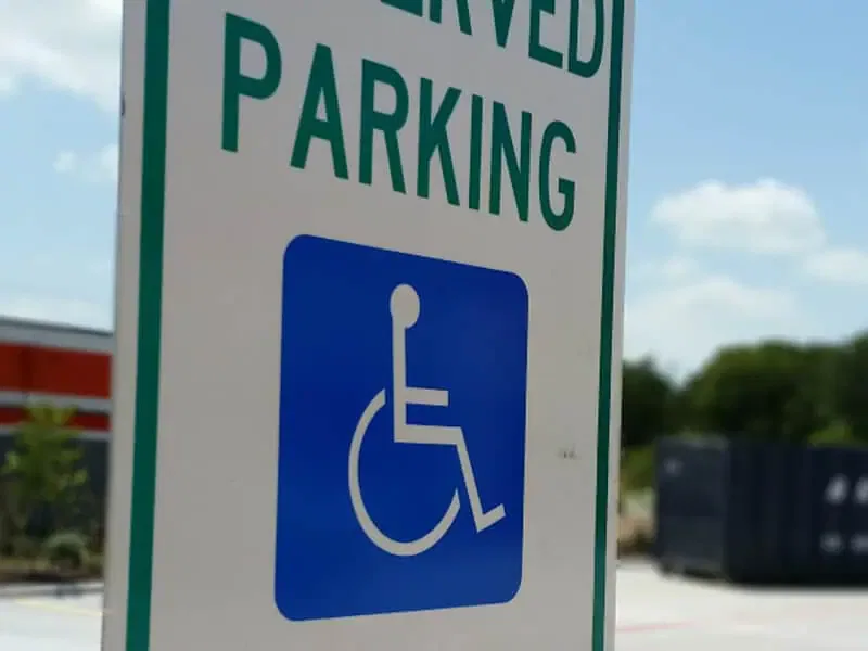 Certified Access Specialist comes for ADA Inspection & install Disabled Parking Sign