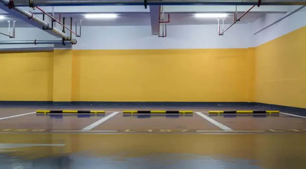 Parking lots room in yellow paint