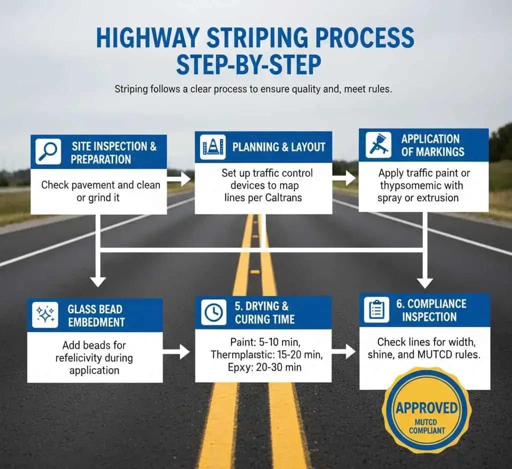 Highway Striping Process Step-by-Step