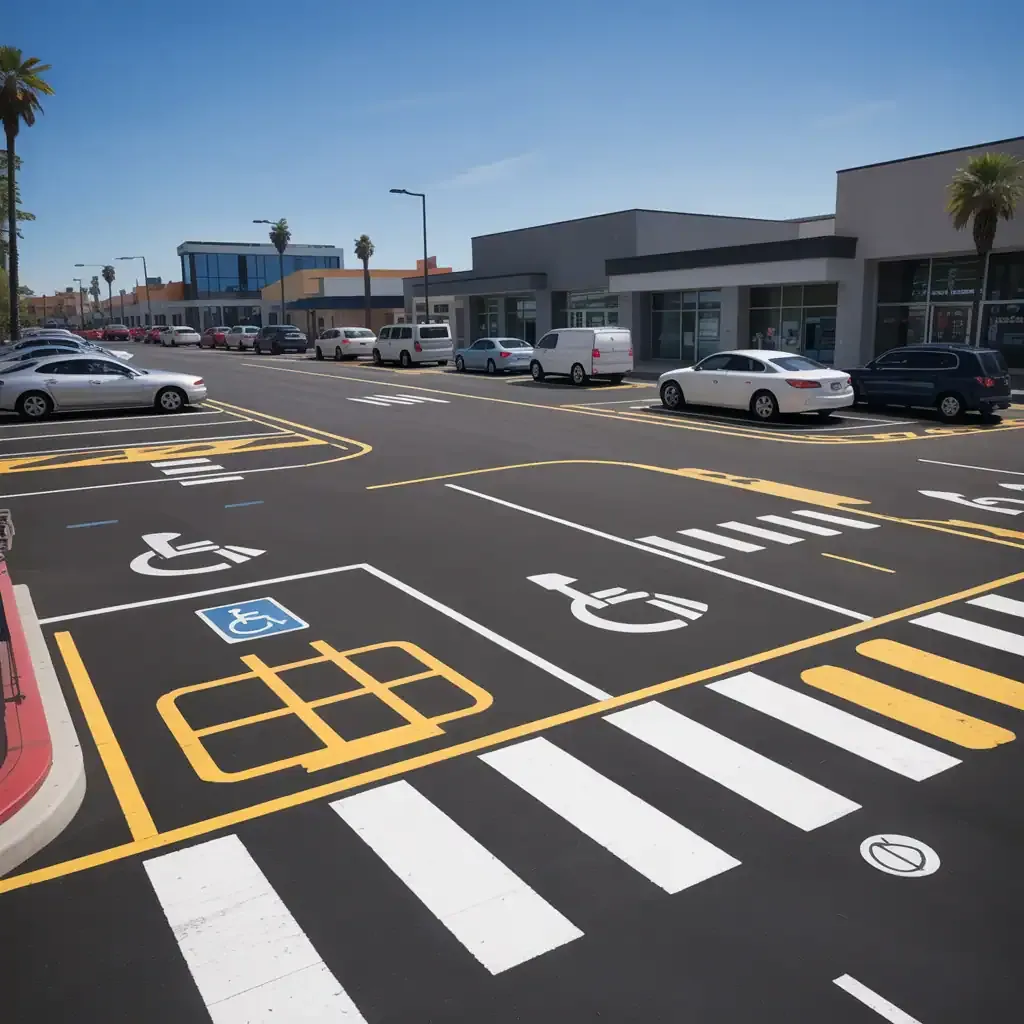 A poorly marked lot can lead to confusion, accidents, and costly fines, while a professionally striped lot enhances functionality and curb appeal. This comprehensive guide explores the critical role of parking lot striping in creating safe, compliant, and efficient parking areas. From understanding materials and processes to mastering ADA compliance and long-term maintenance, this resource equips property owners, facility managers, and HOAs with actionable insights to transform their lots. Freshly painted ADA-compliant parking lot striping with handicap parking spaces, crosswalk markings, and asphalt pavement at a commercial shopping center in Huntington Beach.